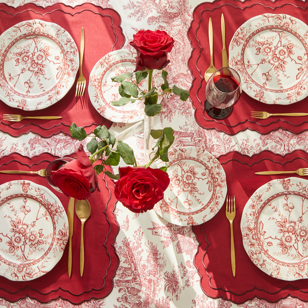 PIERRE PLACEMATS BURQUNDY (SET OF 4)