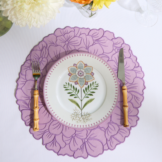 FLORA PLACEMATS PURPLE (SET OF 4)