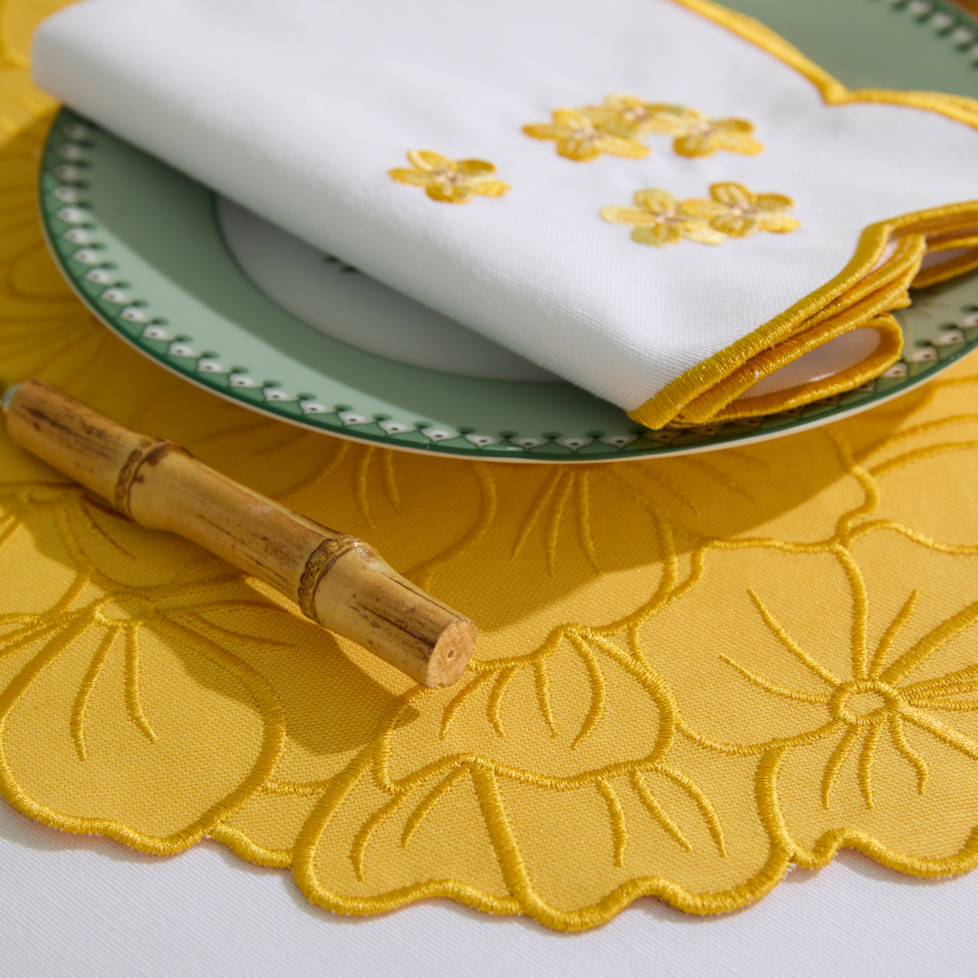FLORA PLACEMATS YELLOW (SET OF 4)