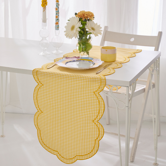 GINGHAM RUNNER YELLOW