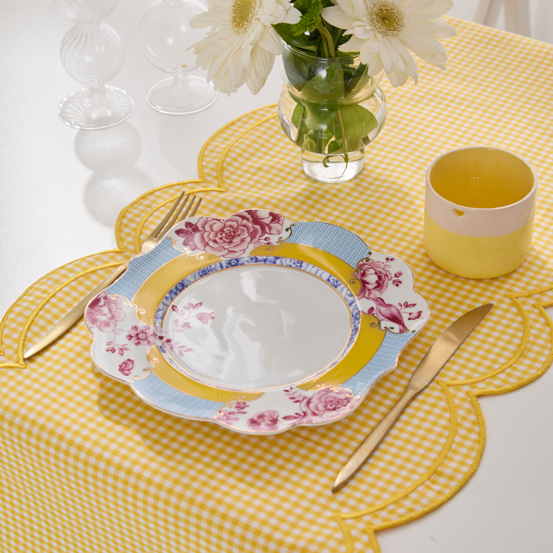 GINGHAM RUNNER YELLOW